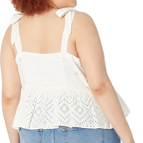 NEW Madewell Tank Tops | Plus Size Madewell White Rosalie Top - Picture 3 of 11